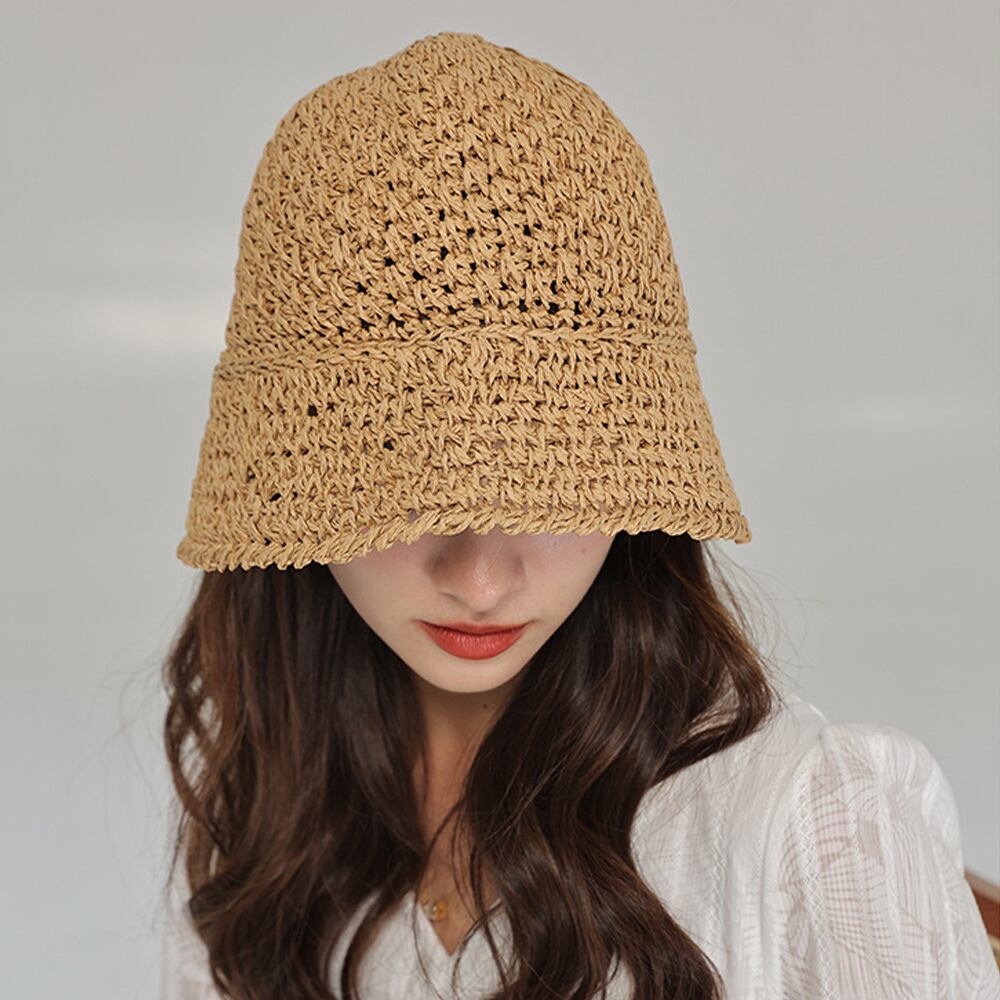 麦わら バケットハット 帽子 レディース UV対策 日差し避け 折りたたみ 春夏 おしゃれ 大人 きれいめ かわいい カジュアル リゾート アウトドア ストローハット 麦藁帽子 大人可愛い 大人女子