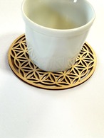 木製花のコースター