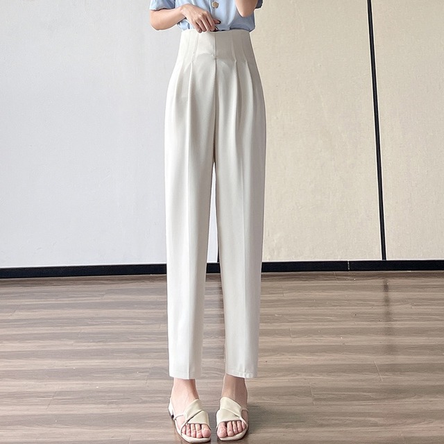 ハイウエストセンタープレスタックパンツ Me0976