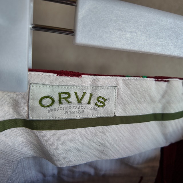 2000s~ ORVIS Wreath Embroidery Corduroy Slacks
