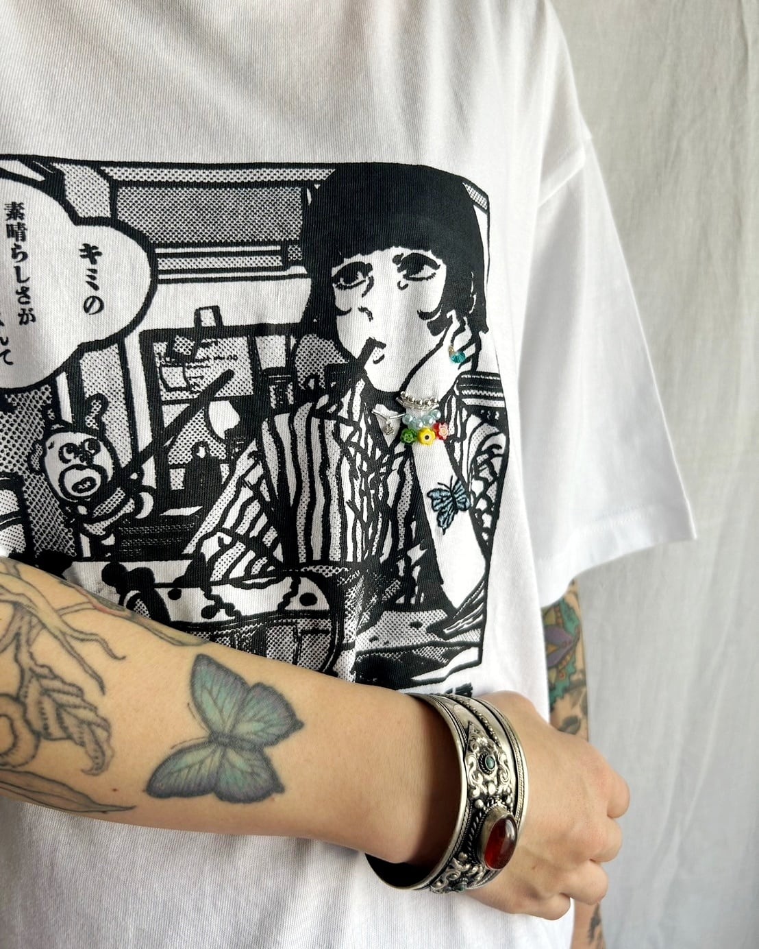 原田ちあき×腹の虫 手刺繍Tシャツ | 腹の虫 / 心斎橋アメ村古着屋