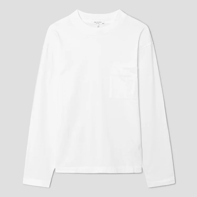 rag&bone KELLY POCKET LS WHITE