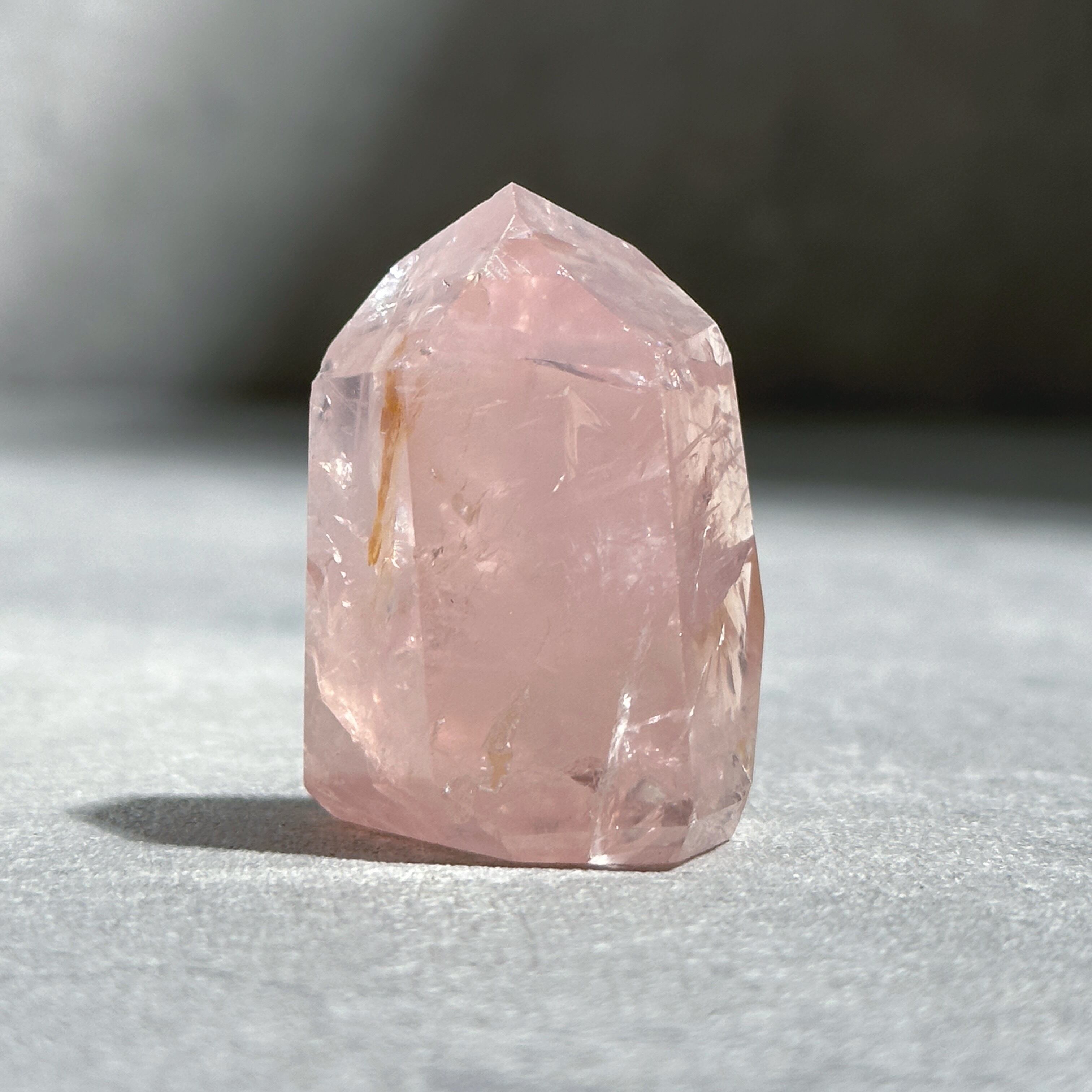 ローズクォーツ×ゴールデンヒーラー タワー55◇ Rose Quartz Tower