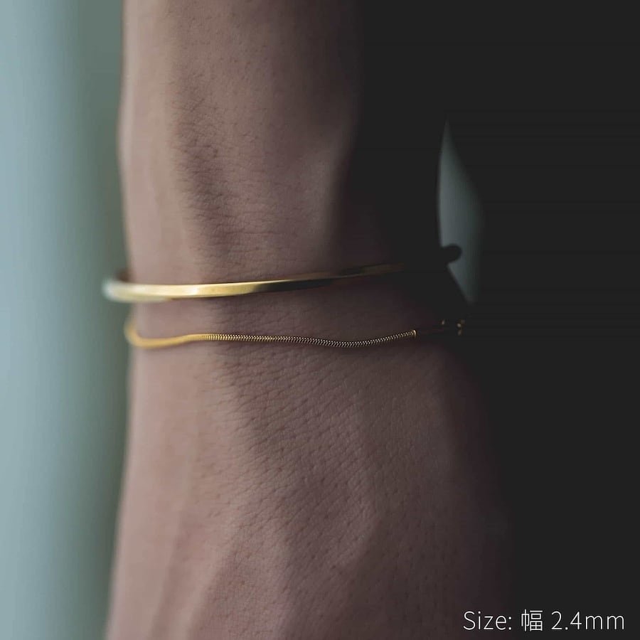 thin twisted bangle（gold）#b44 | garcia