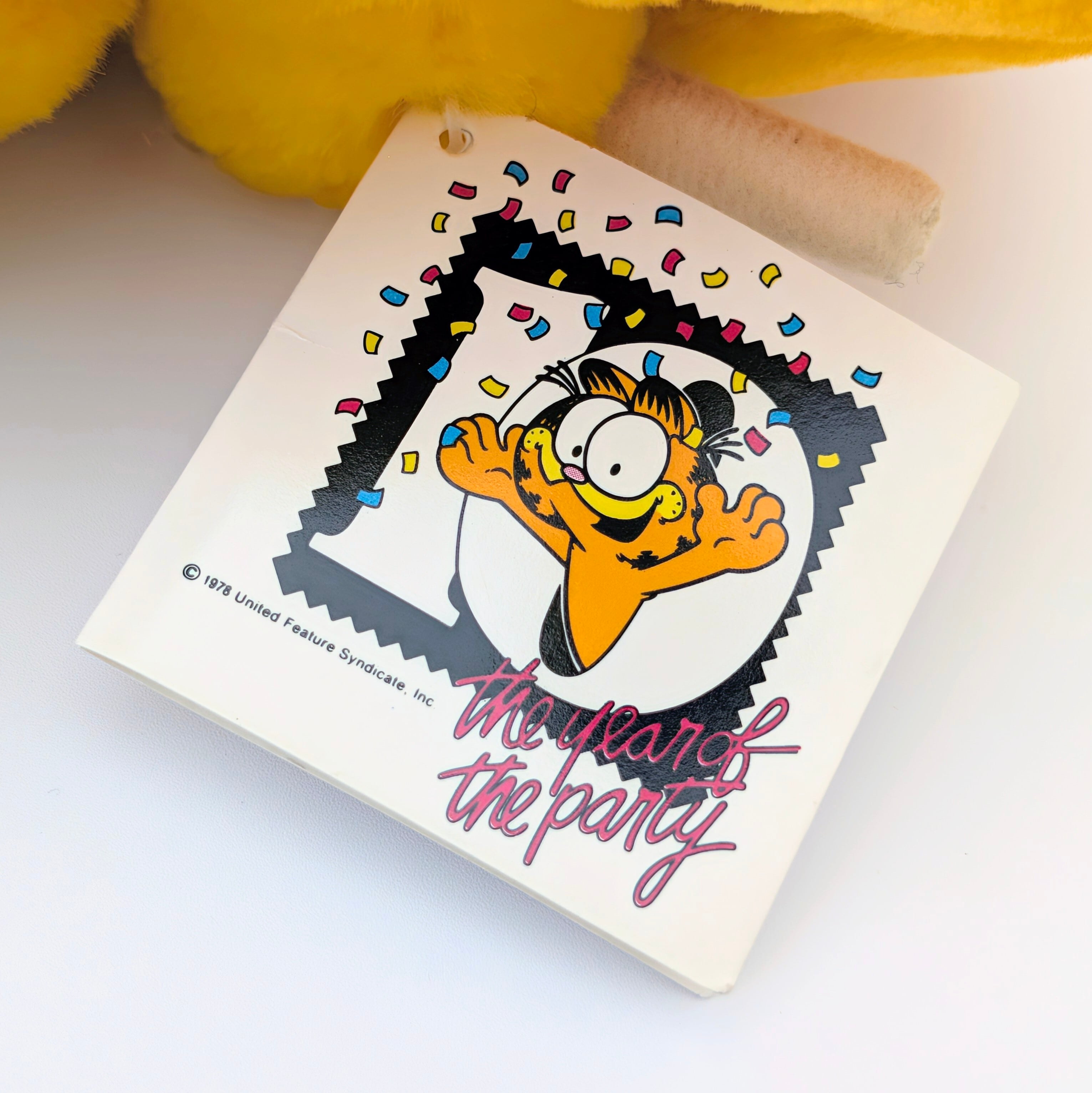 ☆ VINTAGE 1988 ☆【 Garfield ( ガーフィールド ) 】『 Garfield HAPPY HOLIDAYS DRUMMER ガーフィールド ハッピーホリデー ドラマー』ガーフィールド10周年記念限定 / ぬいぐるみ / プラッシュ / plush / 1980年代年製 〚アメリカン雑貨 アメトイ〛