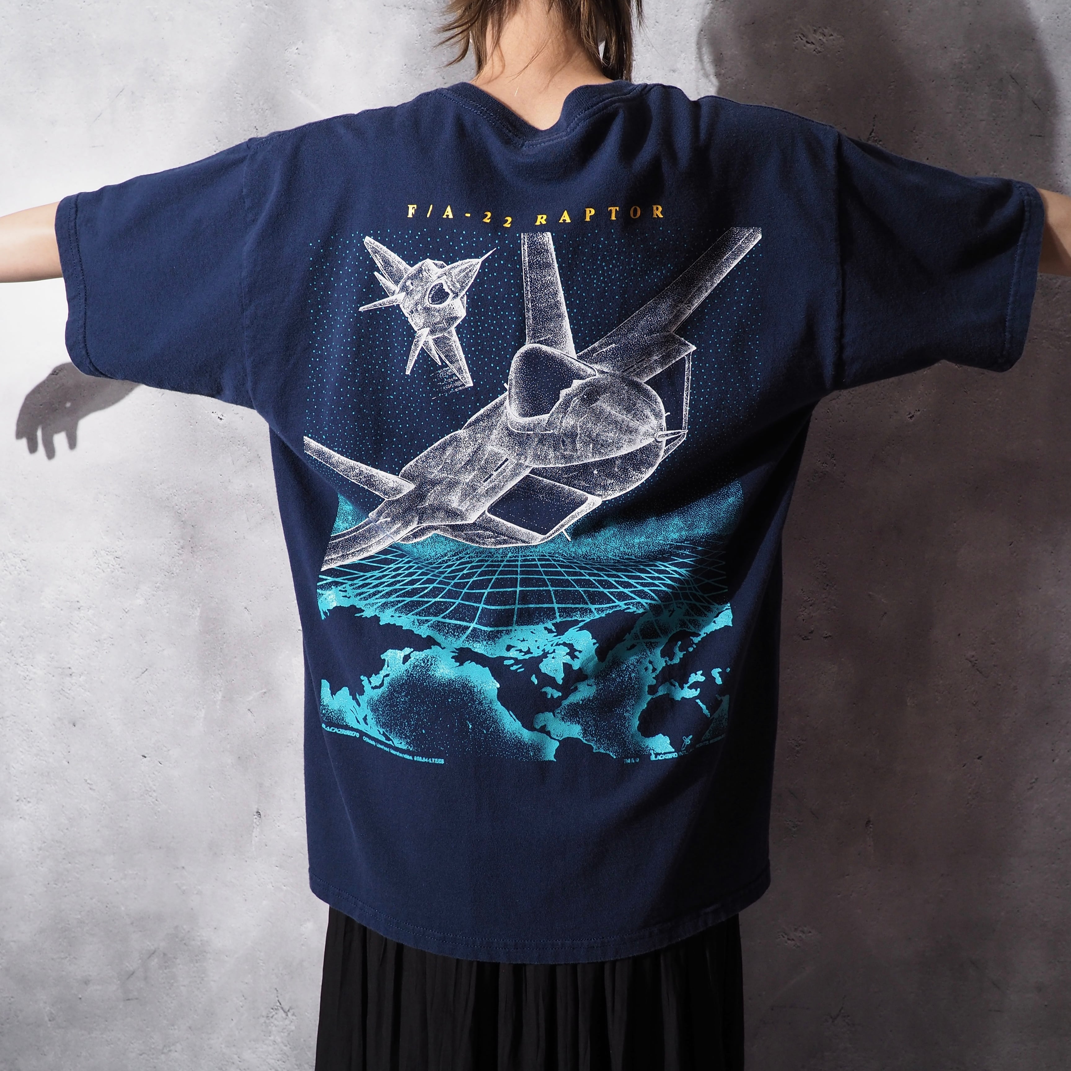 Oshkosh F/A - 22 raptor printed design loose Tee