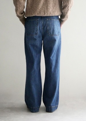 high rise wide straight denim