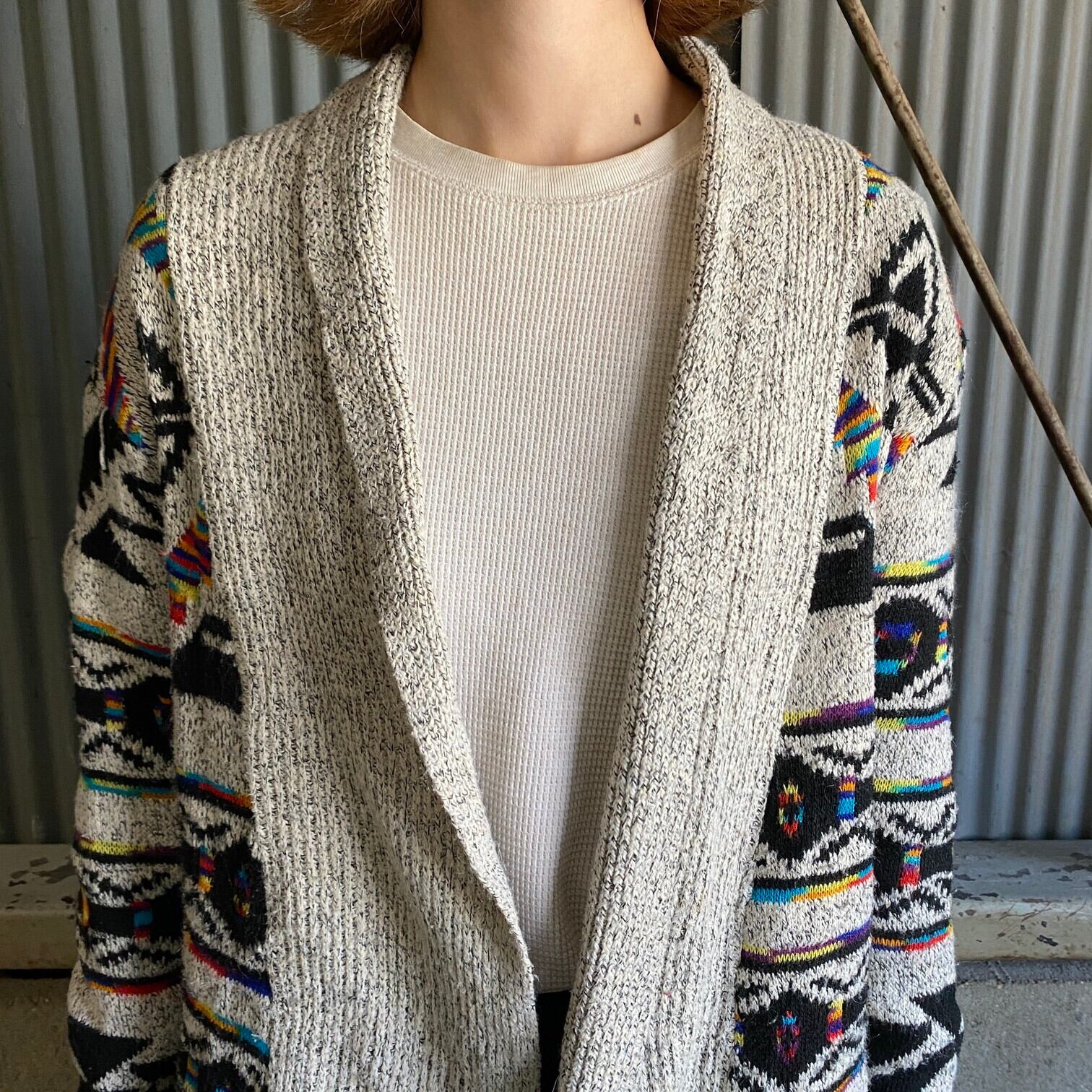 NIMES【PERU KNIT】ショールカラーロングカーディガン