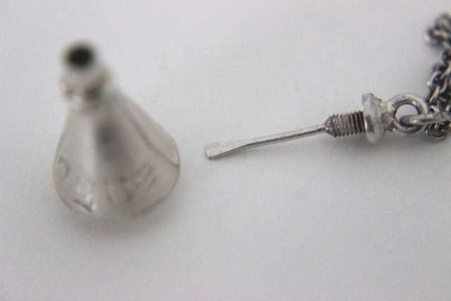 Perfume Bottle / Vintage Charm Necklace