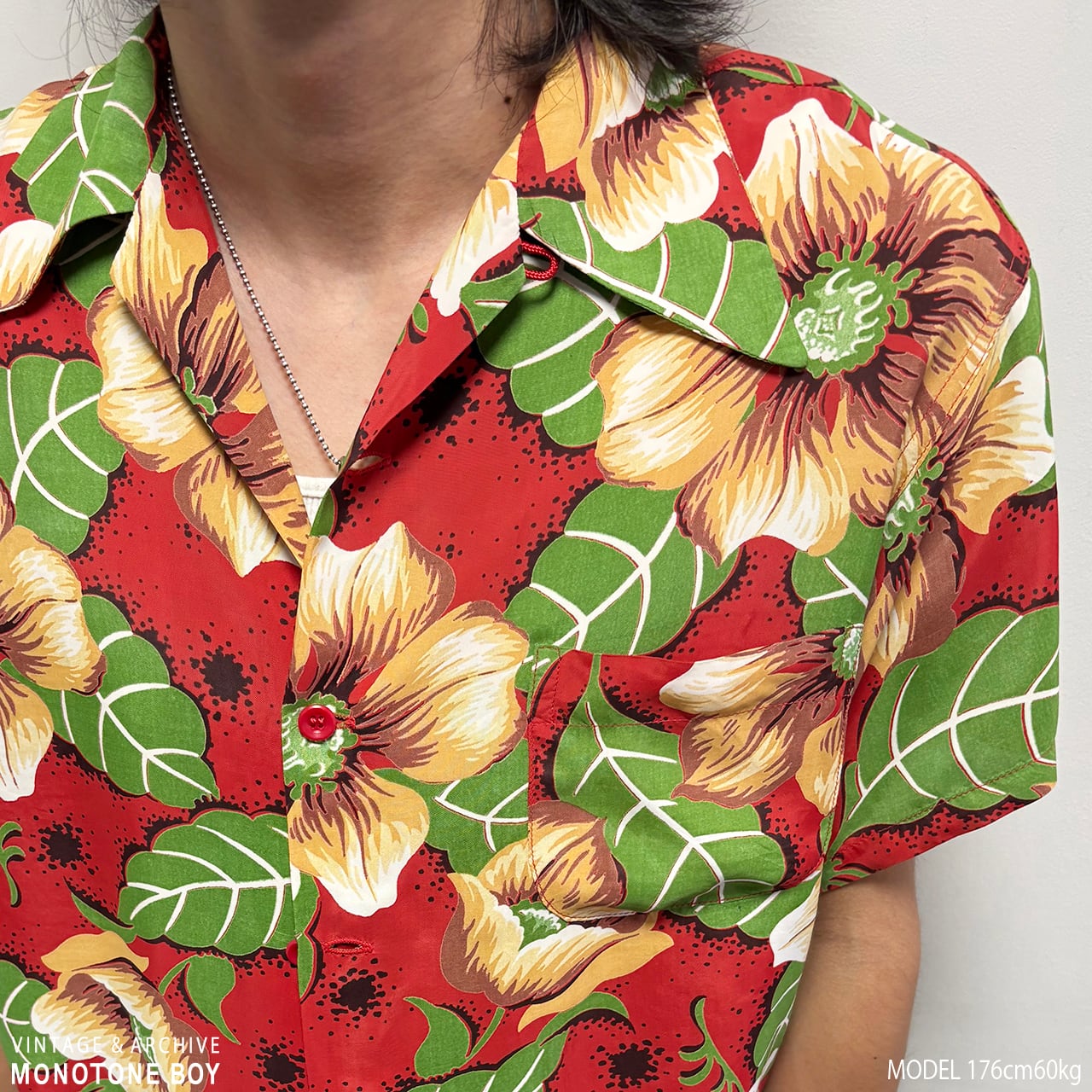 40s ~50s HAUOLI KAMAAINA アロハシャツ 50s USA製】HAUOLI KAMAAINA ヴィンテージアロハシャツ – サイズM