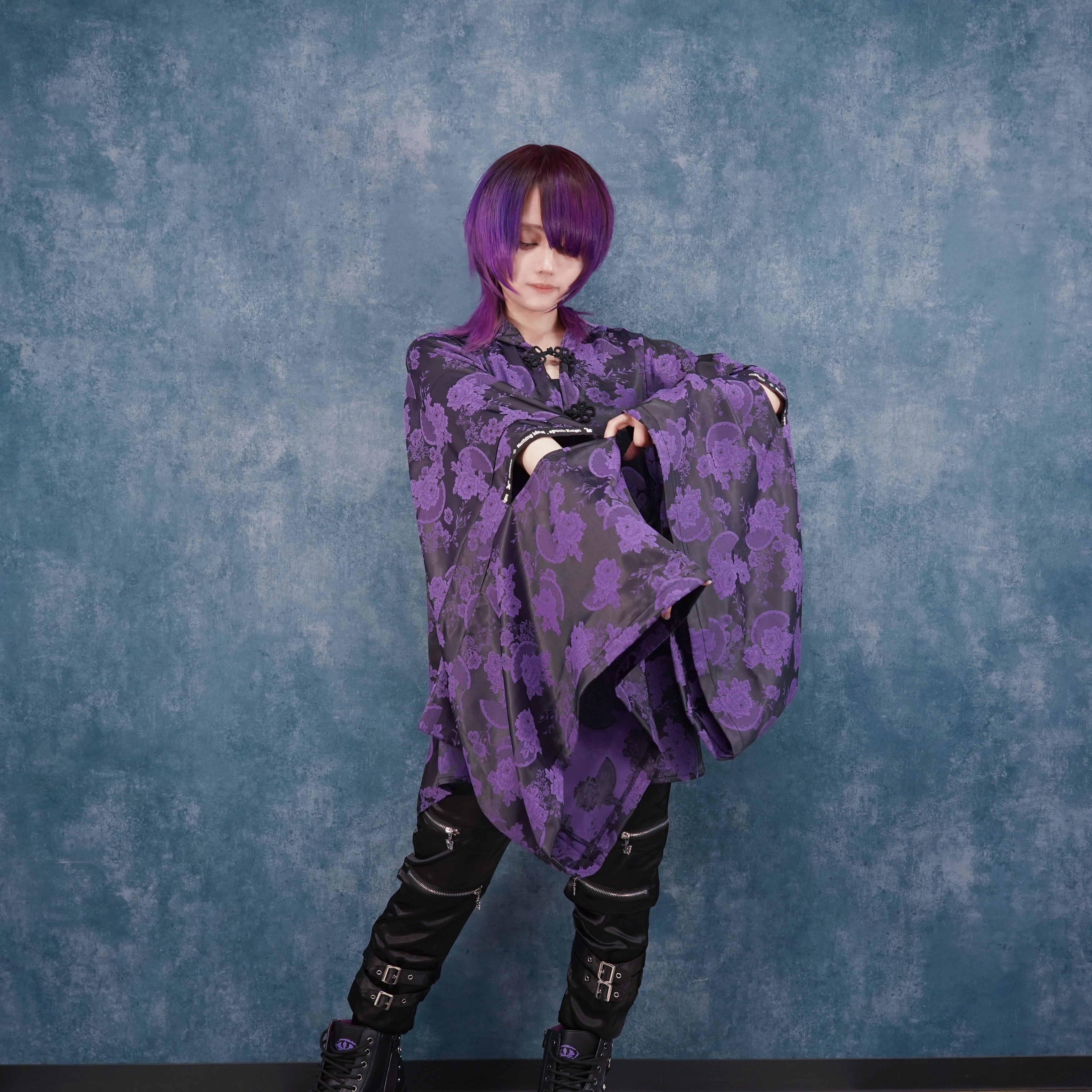 和華妖艶” PURPLE CHINA BUTTON HOOD TOP【PURPLE】 | NIER CLOTHING