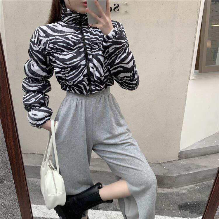 ☀☀  00s y2k ドクロ ゼブラ 柄 ジッパー トップス TJP&フランシスコ・アキラ「Catch 2/2」ロングスリーブ