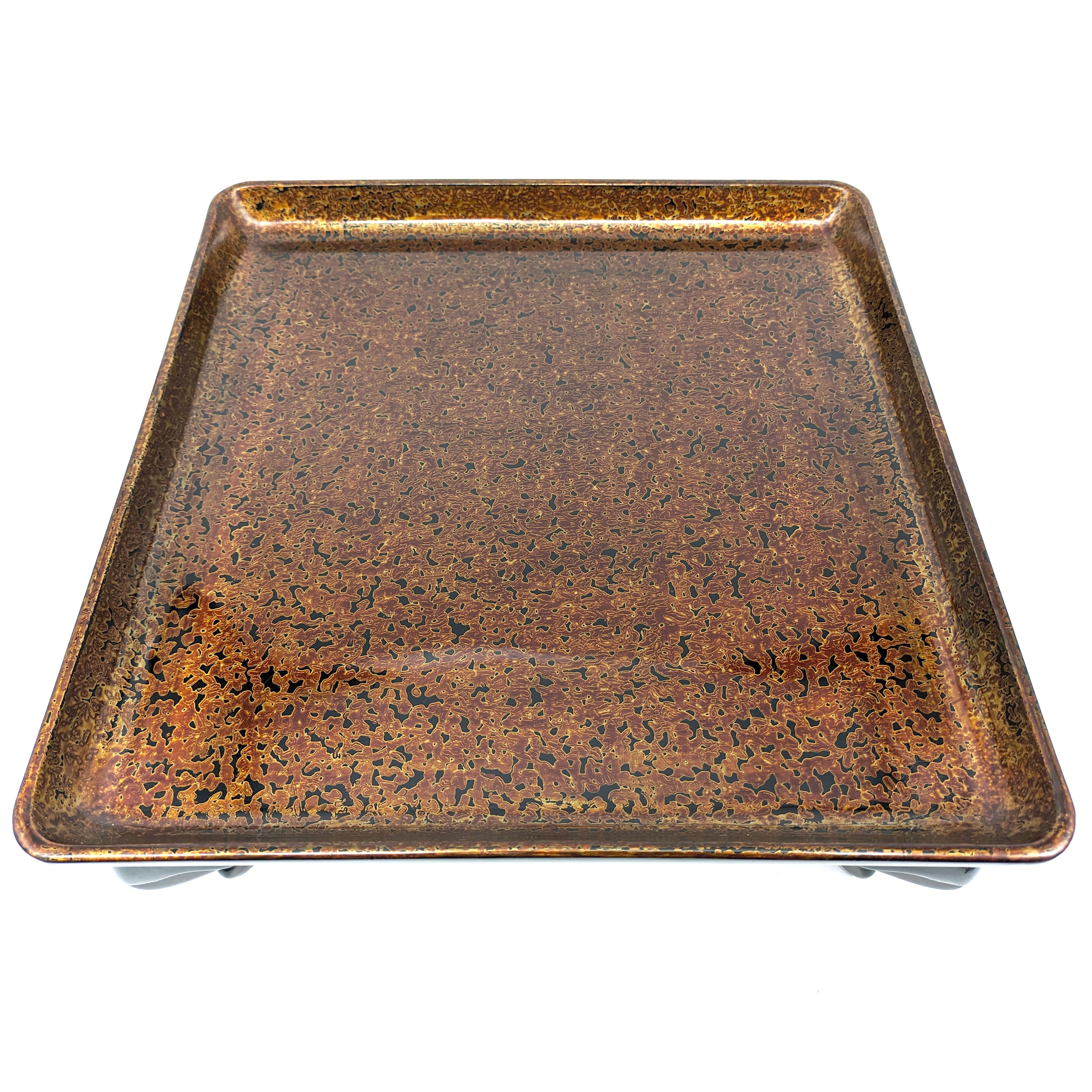 津軽塗（唐塗）バカ塗り・脚付き膳・猫脚・漆器・伝統工芸・No.240527