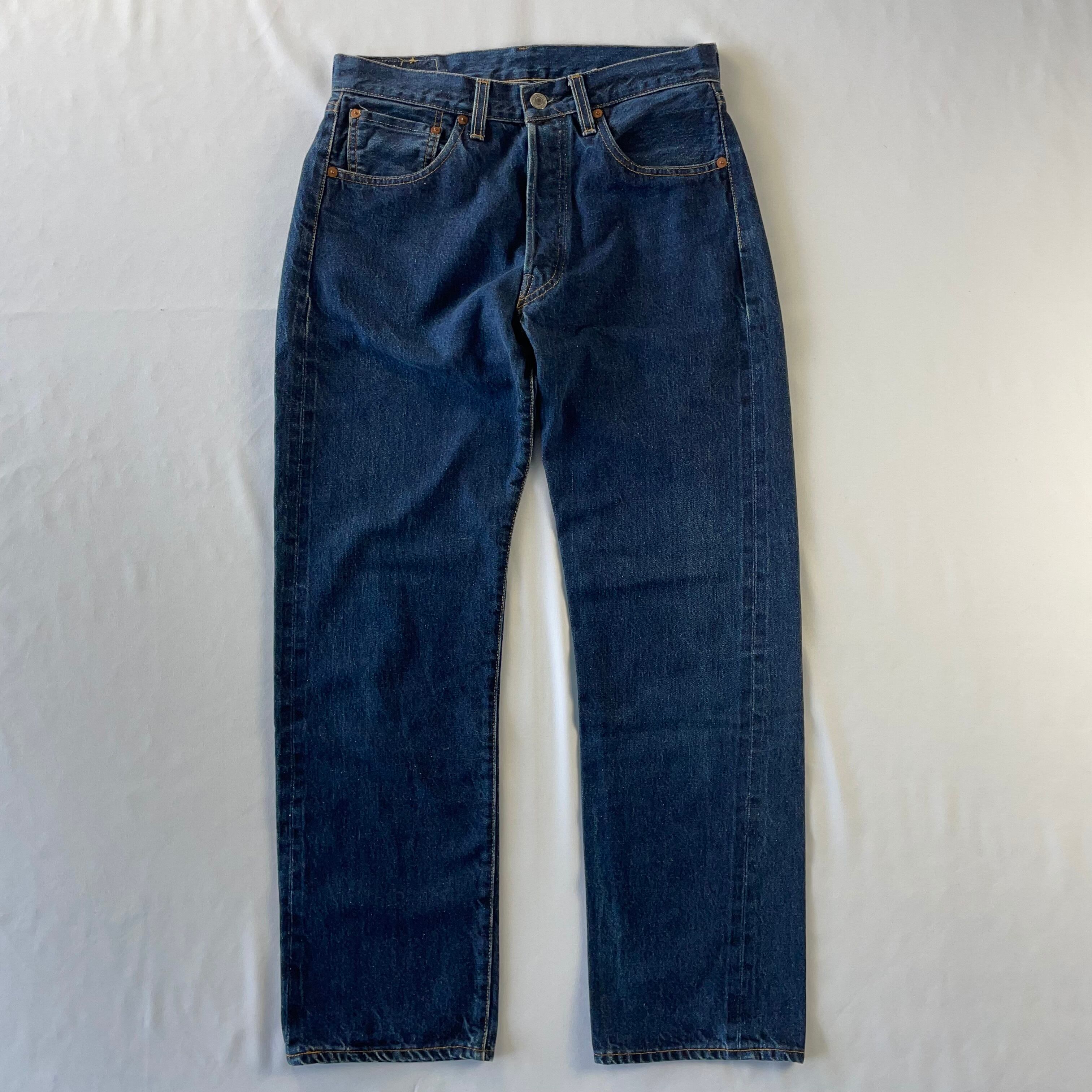 90s LEVI'S アメリカ製 501XX ボタン裏555 両面 Big E 赤耳 55年復刻