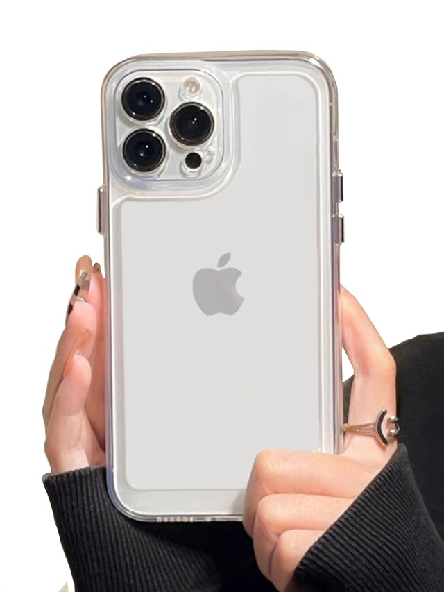 saymi's iPhone 16 用 ケース 高クリア 韓国 本体カラーが映える 背面ドットレス仕様