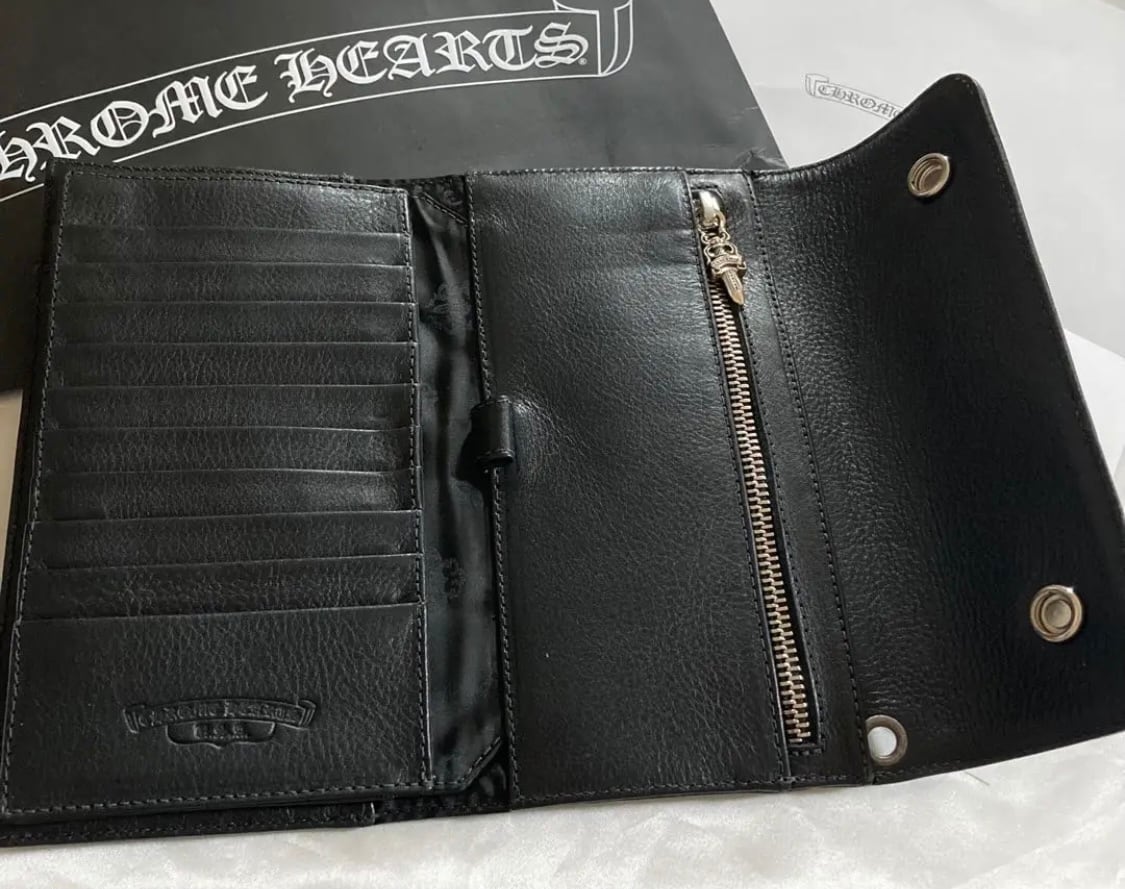 クロムハーツ WAVE wallet 長財布 ウェーブ ヘビーレザー | chromehearts