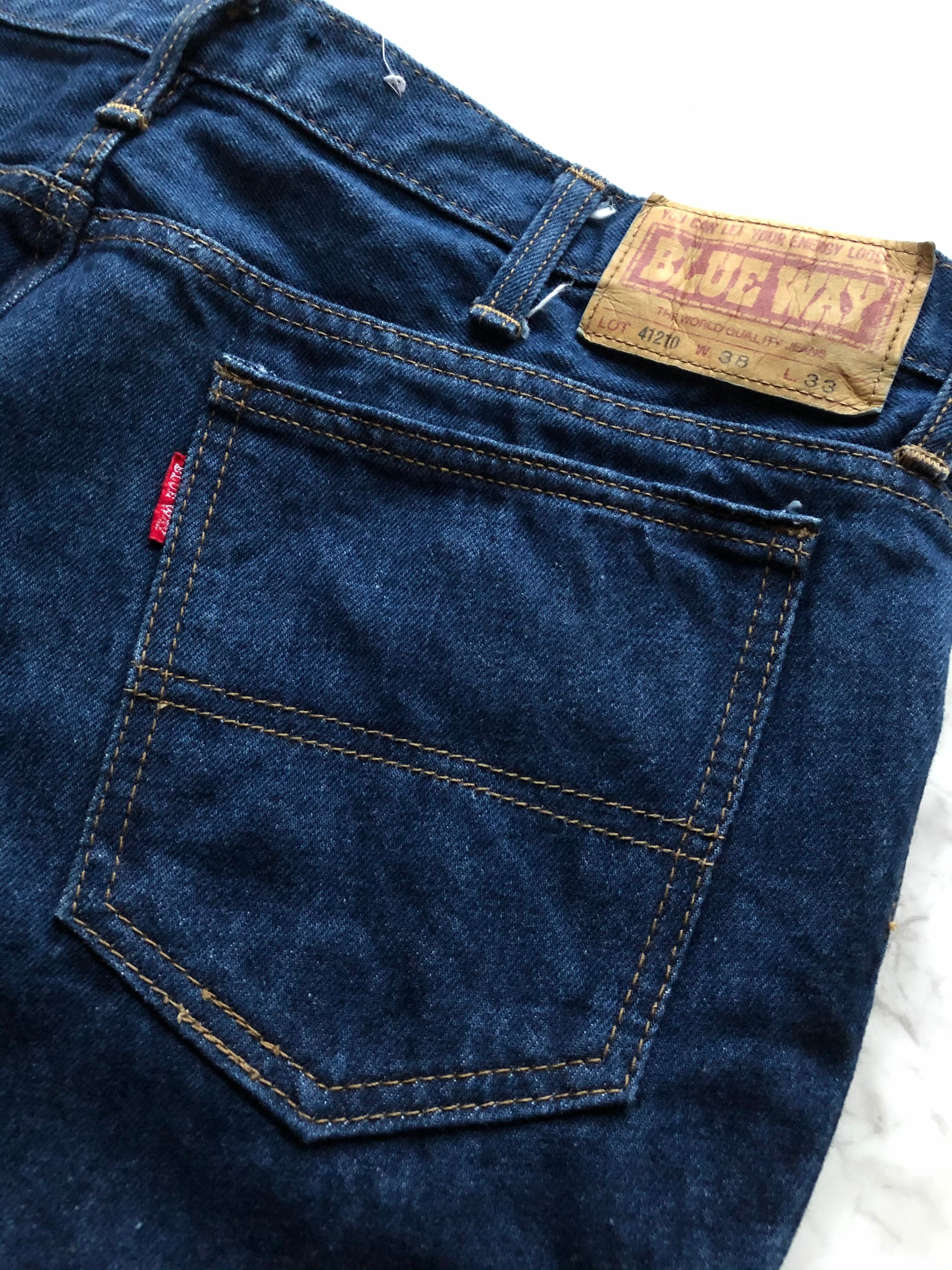 70s VINTAGE BLUE WAY 5PKT INDIGO DENIM TALON-ZIP ブルー 70s VINTAGE BLUE WAY 5PKT INDIGO DENIM TALON-ZIP ブルー