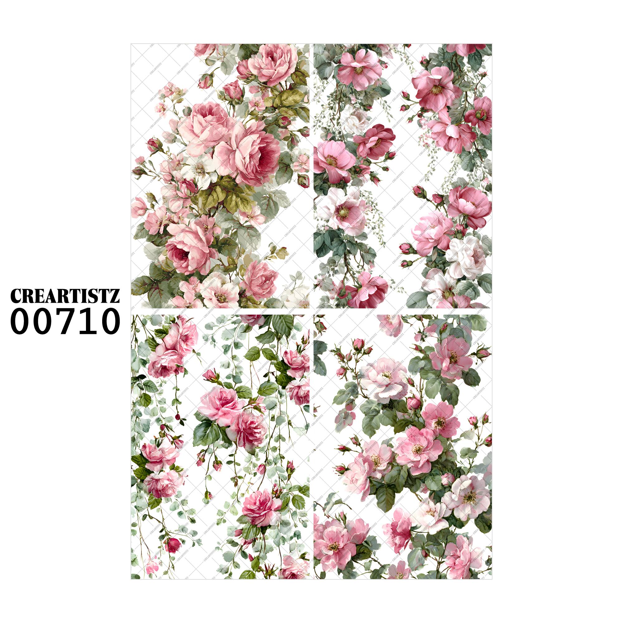 00710 背景 コラージュ素材 オリジナル 12枚セット (4種類×3枚) ペーパー/ステッカー CREARTISTZ