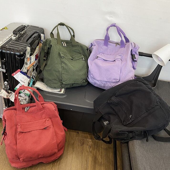 大人のリュック リネン×レース ライトパープル系｜ハンドメイド・手芸 