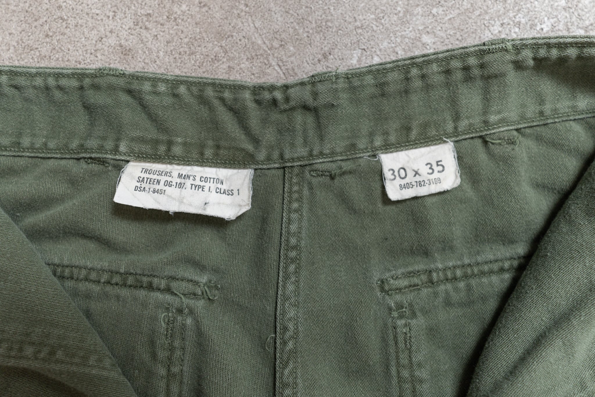 30×35】U.S.Army Utility Trousers OG-107 実物 米軍 ベイカーパンツ