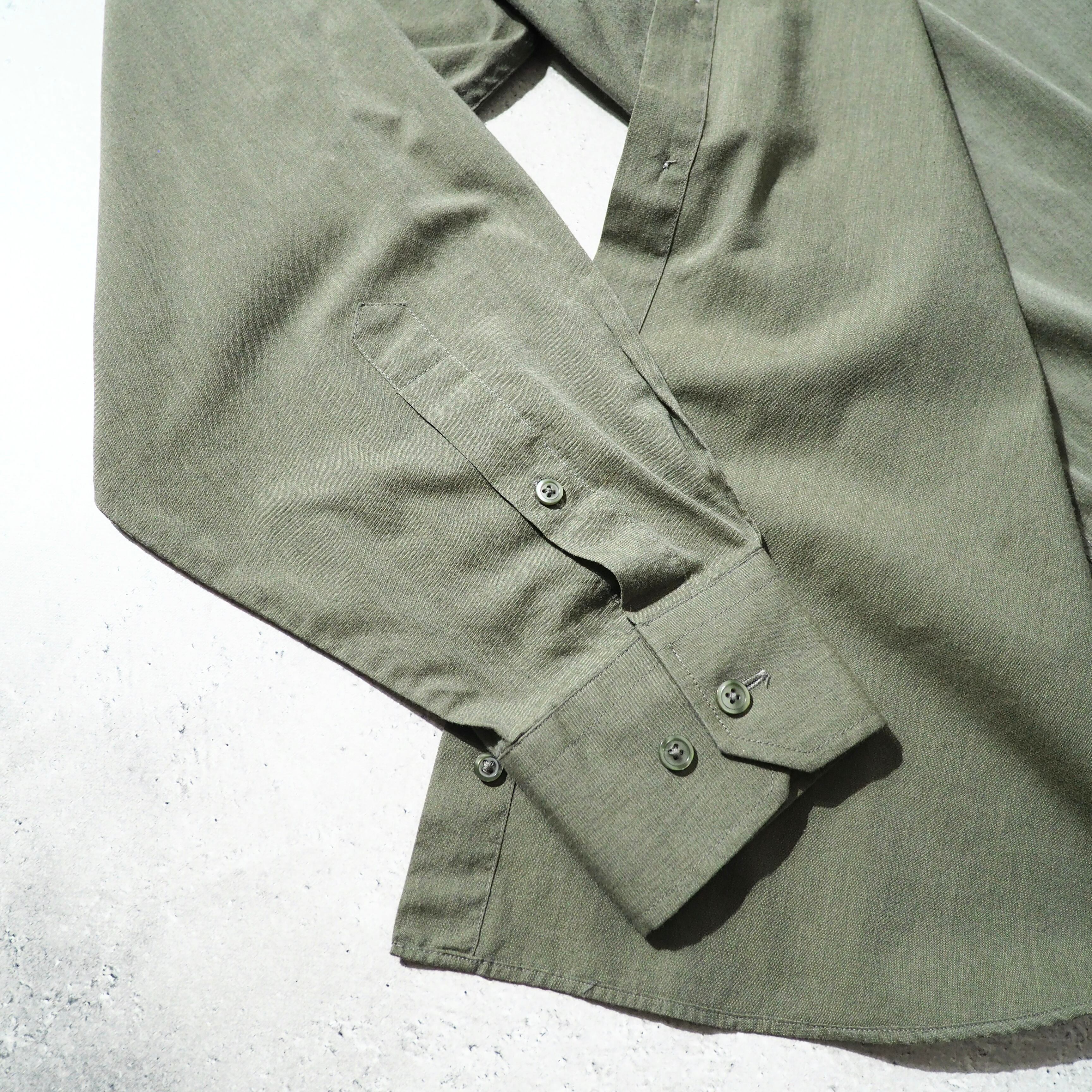 1990s " Monsieur by GIVENCHY " Beautiful Moss green color vintage Dress shirt