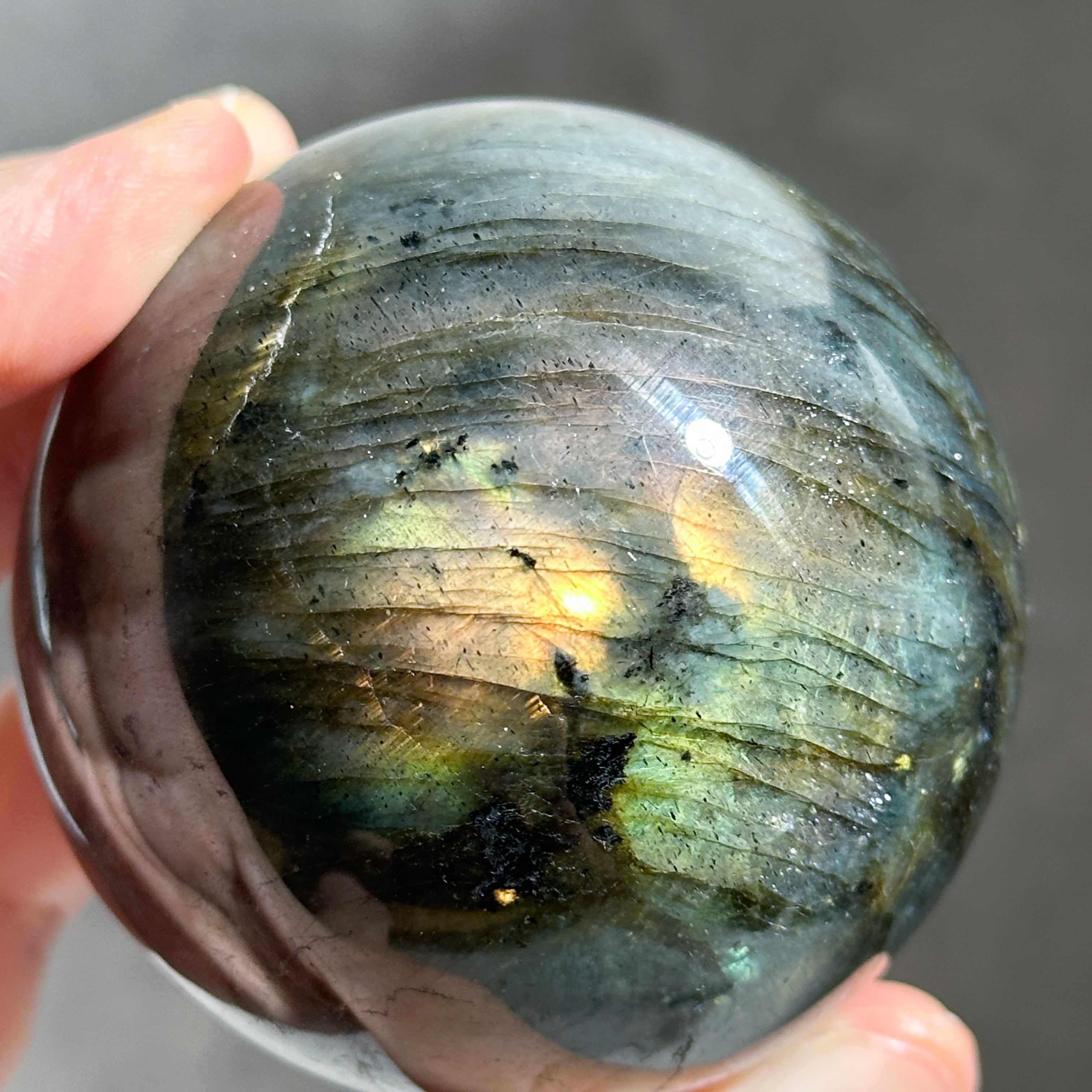 Bigラブラドライト スフィア 91◇ Labradorite ◇天然石・鉱物