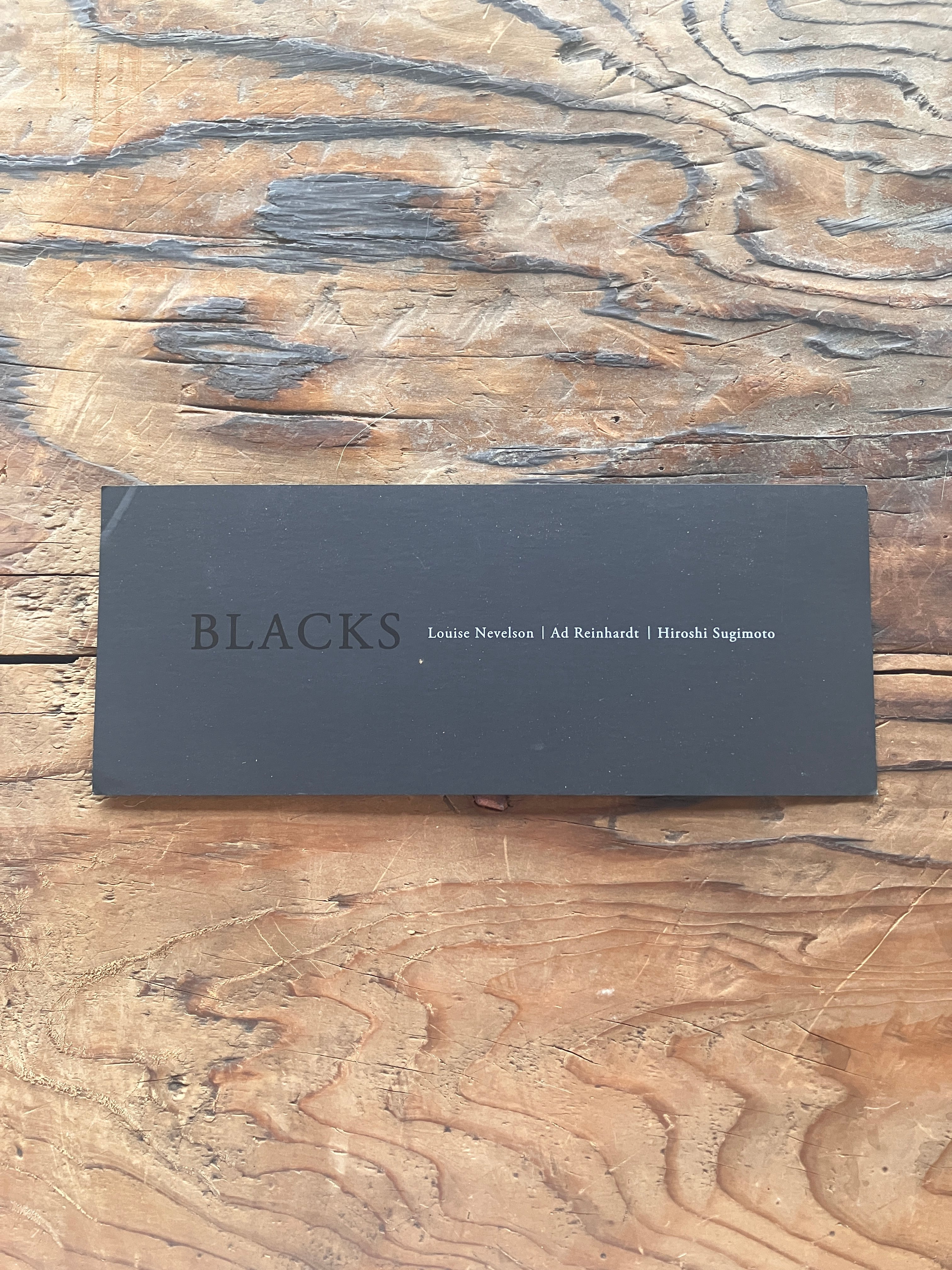 【インヴィテーションカード・エフェメラ】BLACKS Louise Nevelson/Ad Reinhardt/Hiroshi Sugimoto [s0006]
