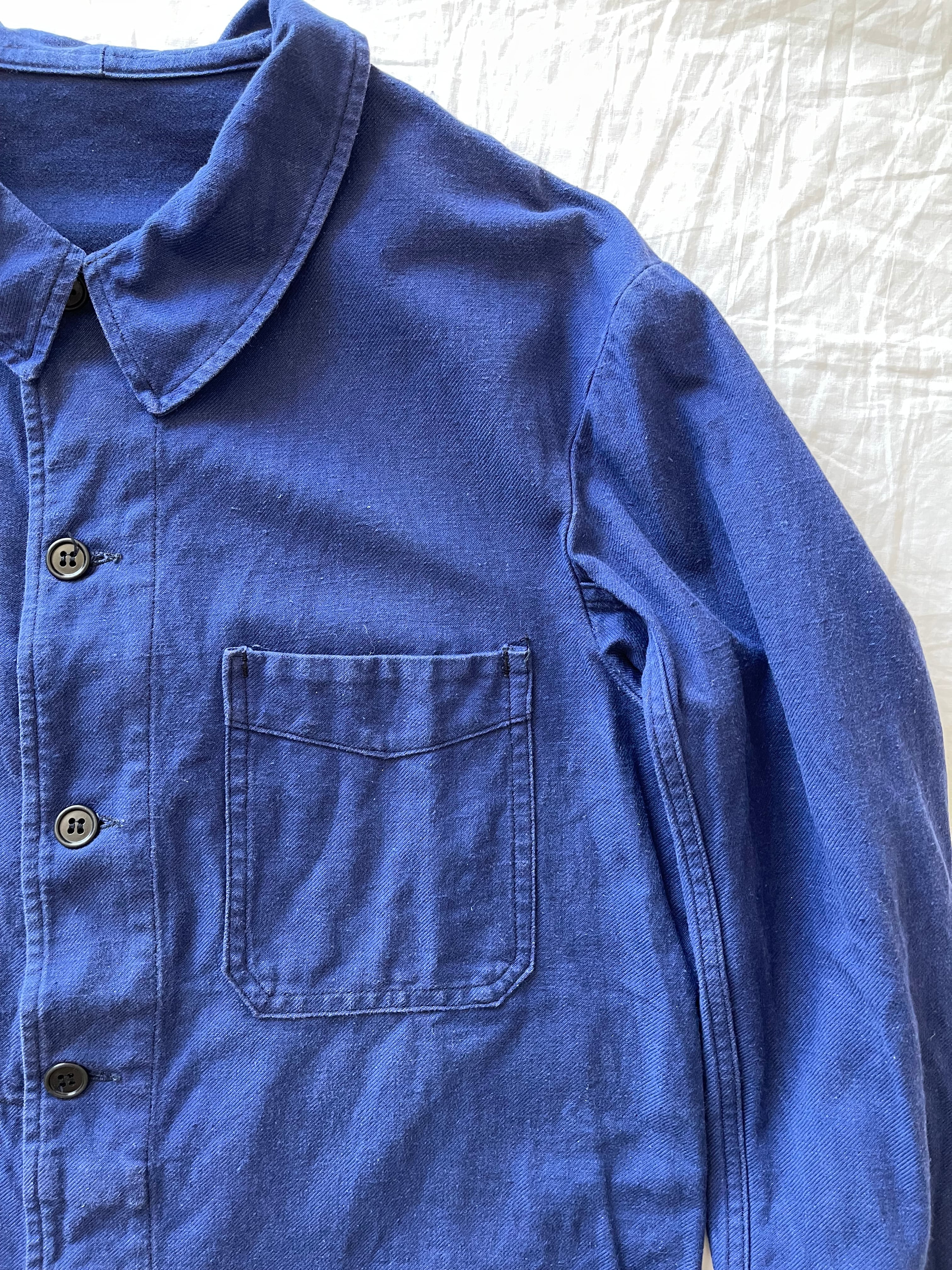 1940/50s French vintage cotton Blue Work Jacket