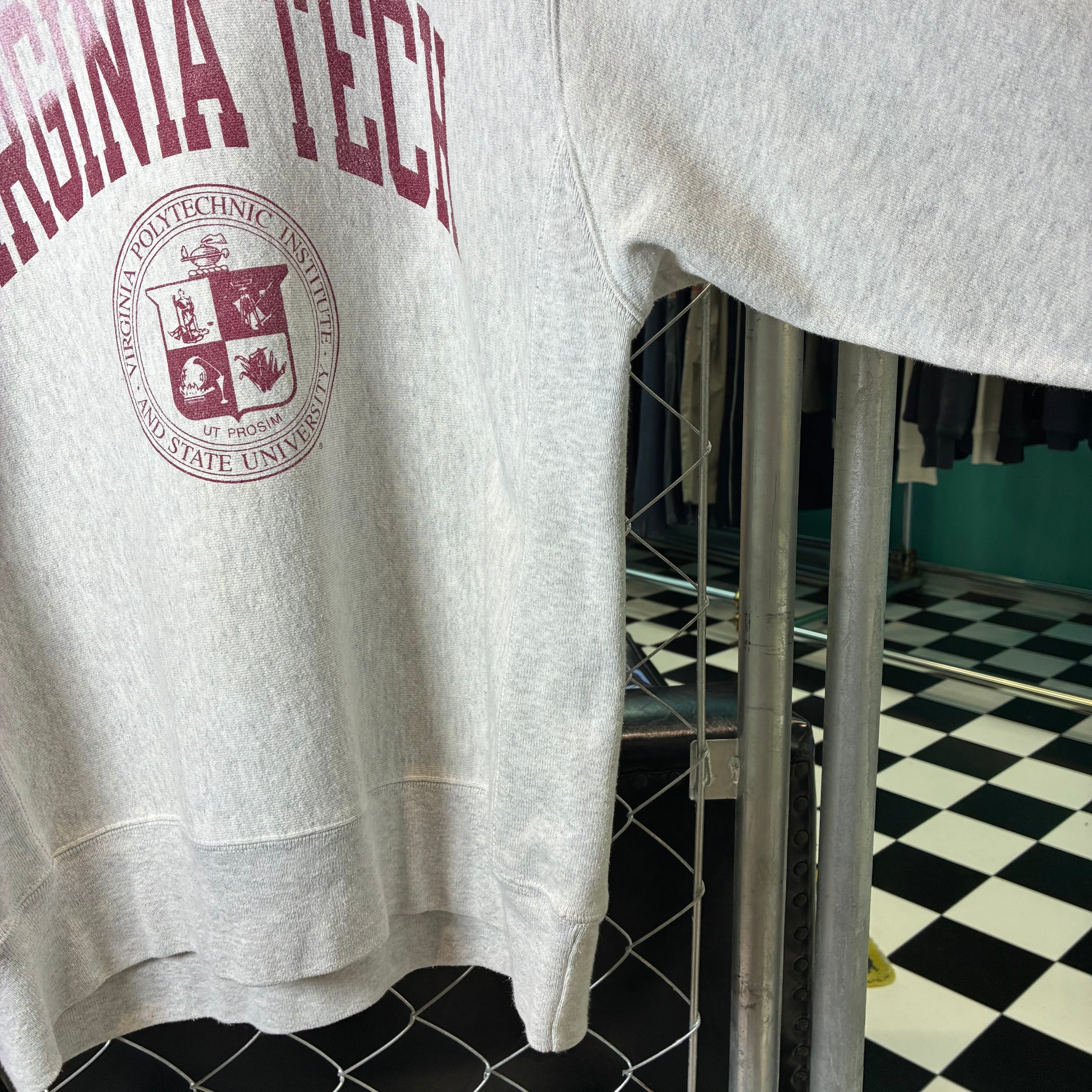 Champion REVERSE WEAVE スウェット VIRGINIA TECH グレー M | 古着屋