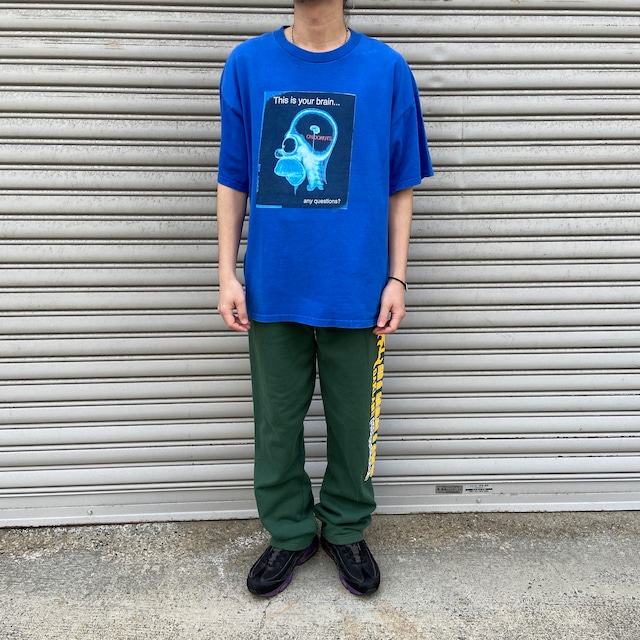 00s シンプソンズ　プリントTシャツ　キャラT ブルー　XL