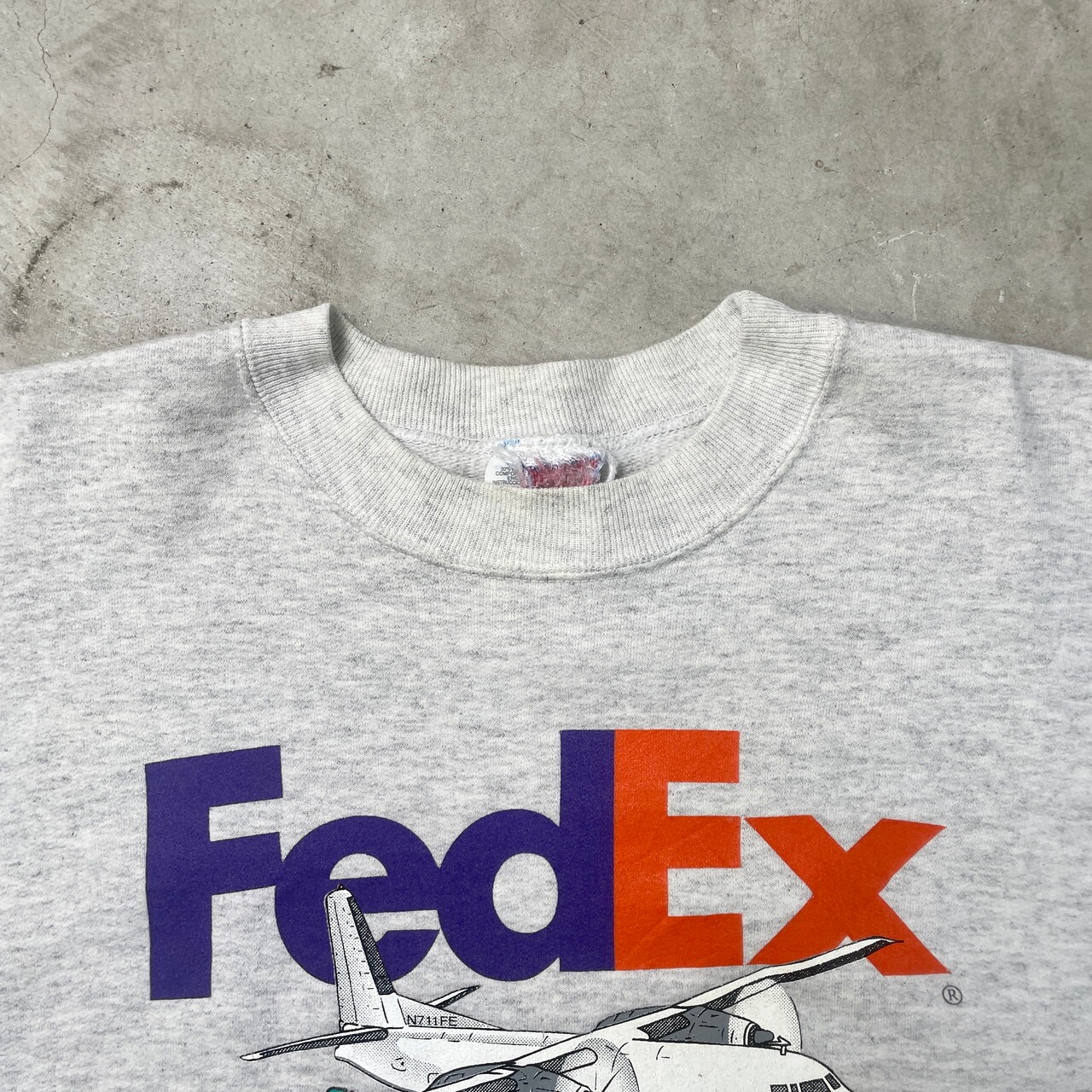 90年代 HANES FEDEX フェデックス 企業プリント スウェットシャツ 