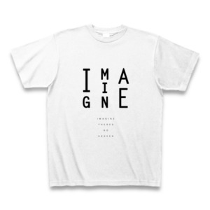 「Imagine there’s no Heaven」タイポグラフィTシャツA（Bold）