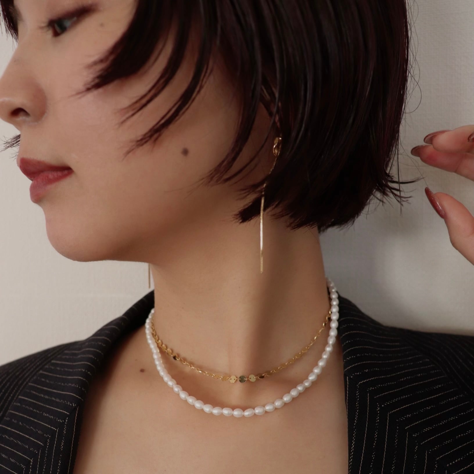 freshwaterpearlnecklace(中粒・オーバルタイプ)