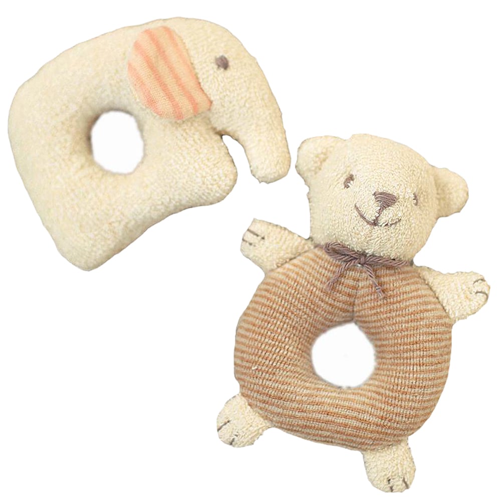 がらがら 手作りキット ぞうさん と クマさん オーガニック ラトル