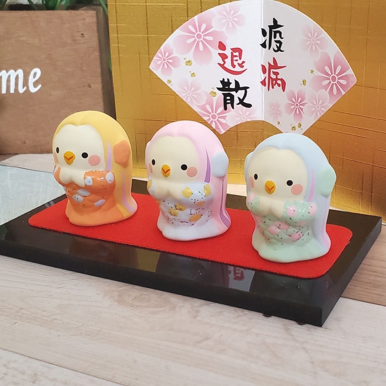 これはかわいい！素焼き陶器の3福豆人形(アマビエ)