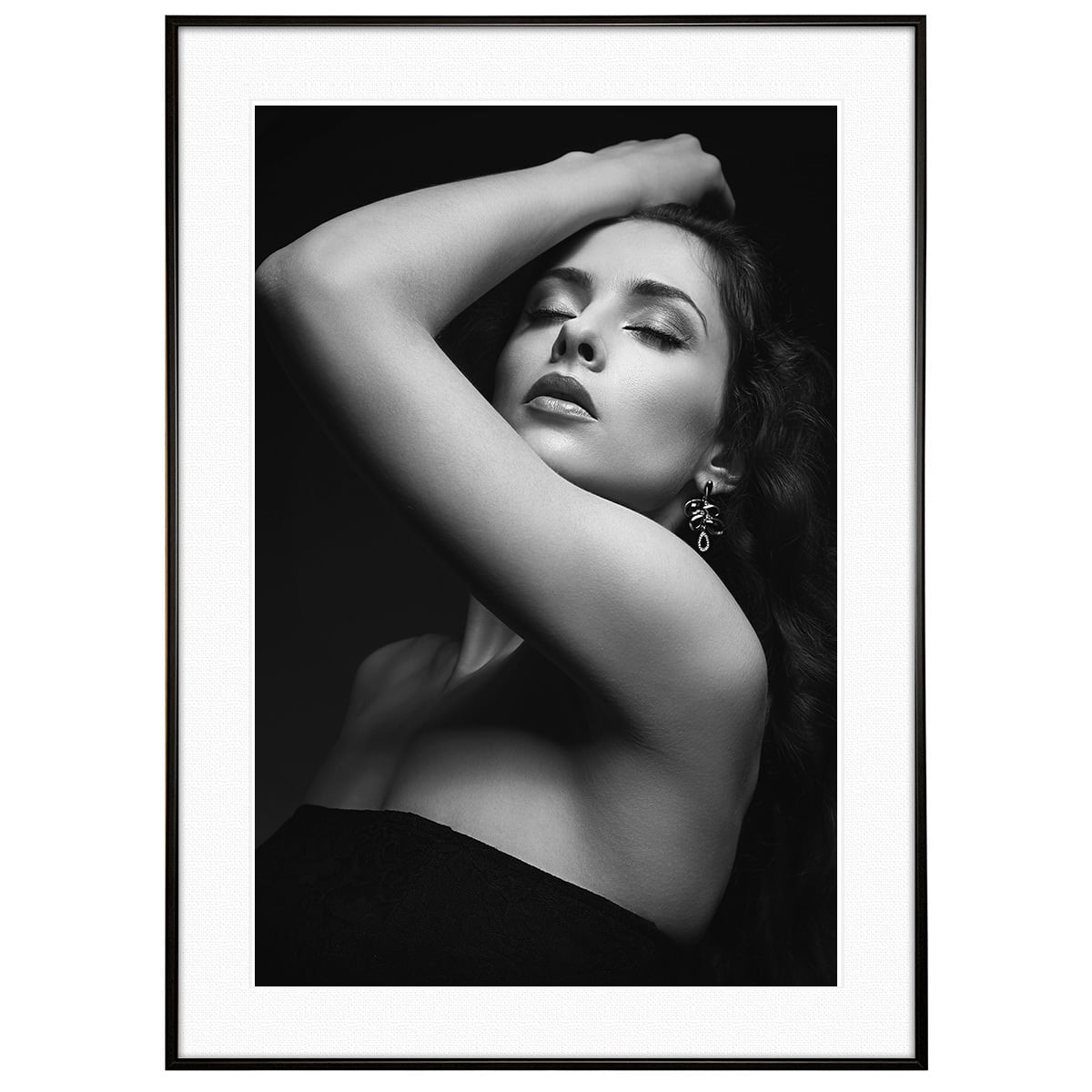 人物写真 静寂の中の女性 インテリア アートフォトポスター額装 AS4694