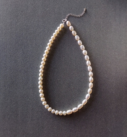 SV925 Freshwater Pearls bi-color necklace (adjustable) 39SV01