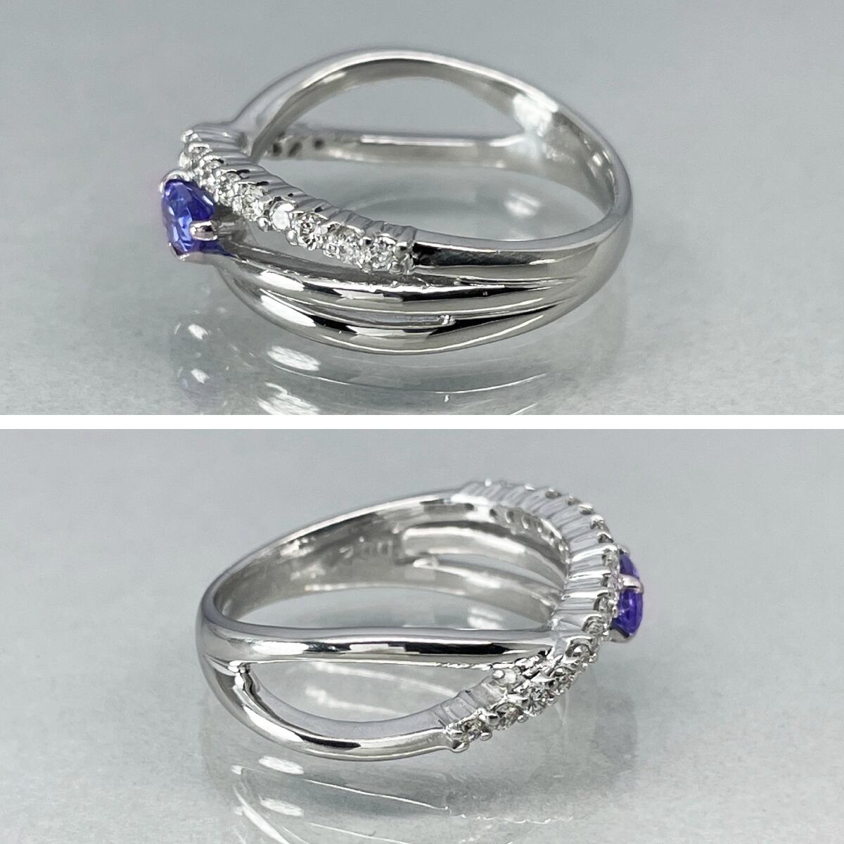 PT900 天然タンザナイト 0.24ct 天然ダイヤ 0.21ct リング PT900 PT900 天然タンザナイト 0.24ct 天然ダイヤ 0.21ct リング PT900