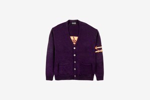 WIRE CARDIGAN KNIT - PURPLE
