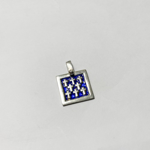 Daedalus 950 Silver Enamel Multi Cross Pendant Top