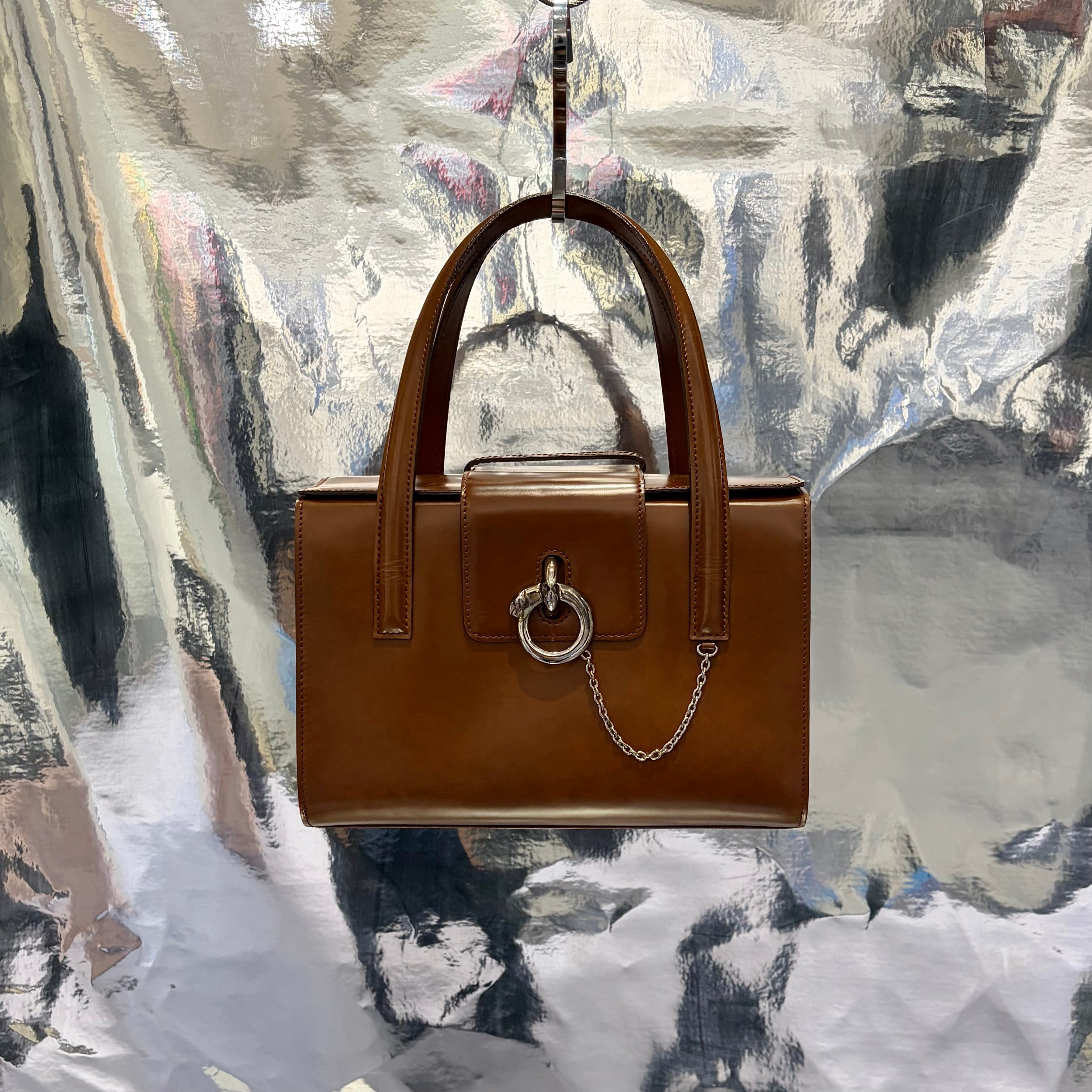 BURBERRY ノバチェック ボストン バッグ キャンバス ブラウン