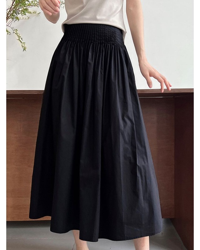 Waist Tuck Easy Skirt E259