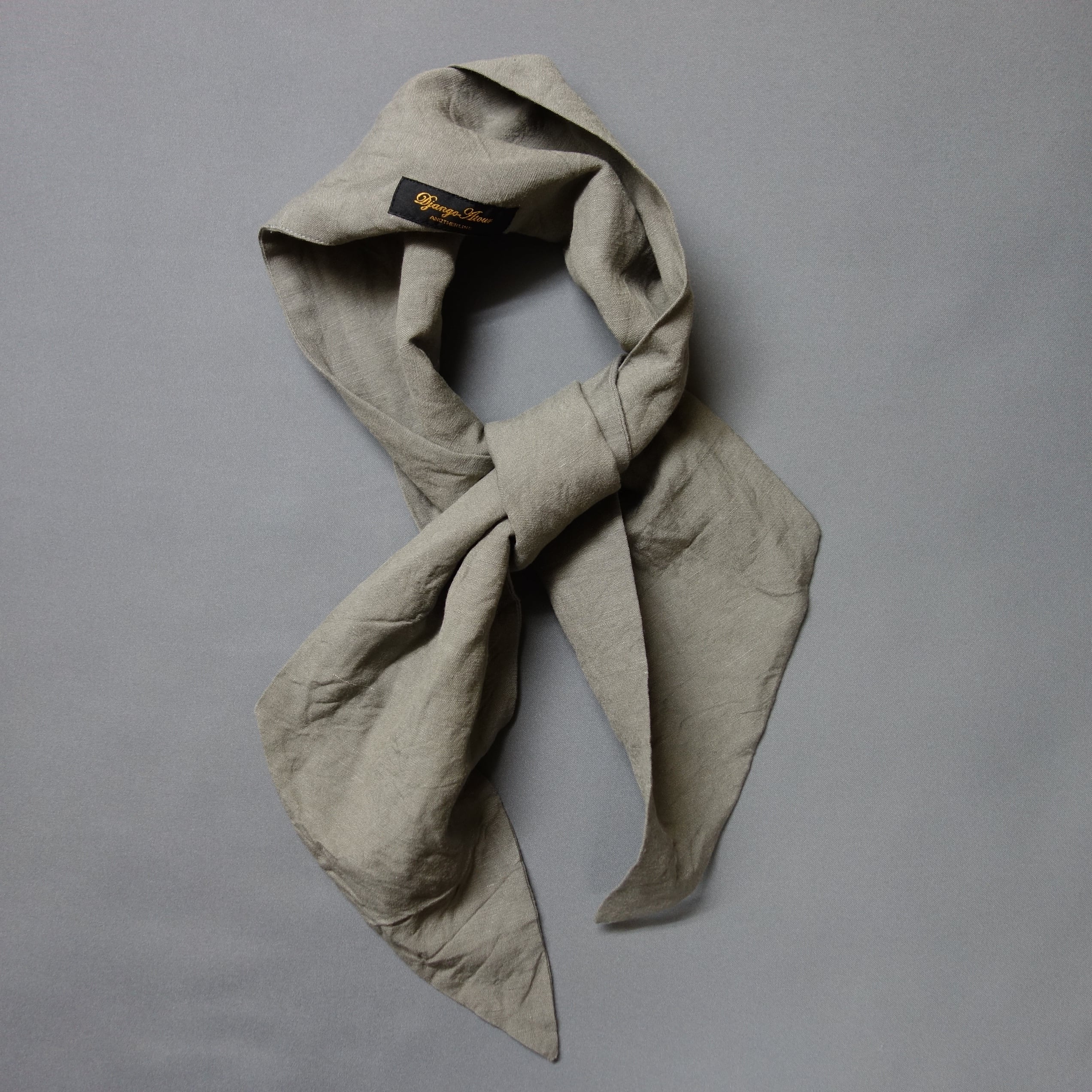 linenviscose cravat / grassgrey