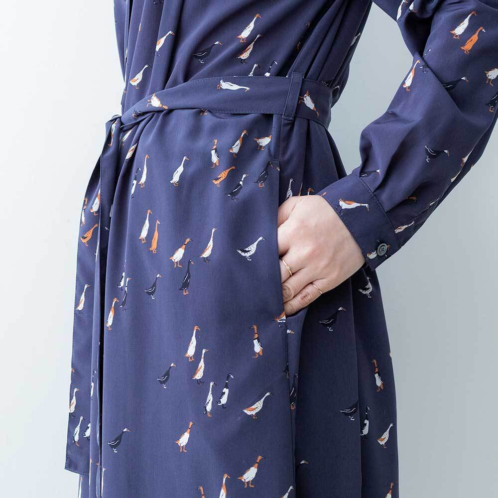 Blanc Bleu Minuit アヒルptスタンドネックワンピース | LASQ store