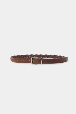 [COOR] Sanded Leather Braided Belt (Brown) 正規品 韓国ブランド 韓国通販 韓国代行 韓国ファッション クール クーア クアー COOR 日本 店舗
