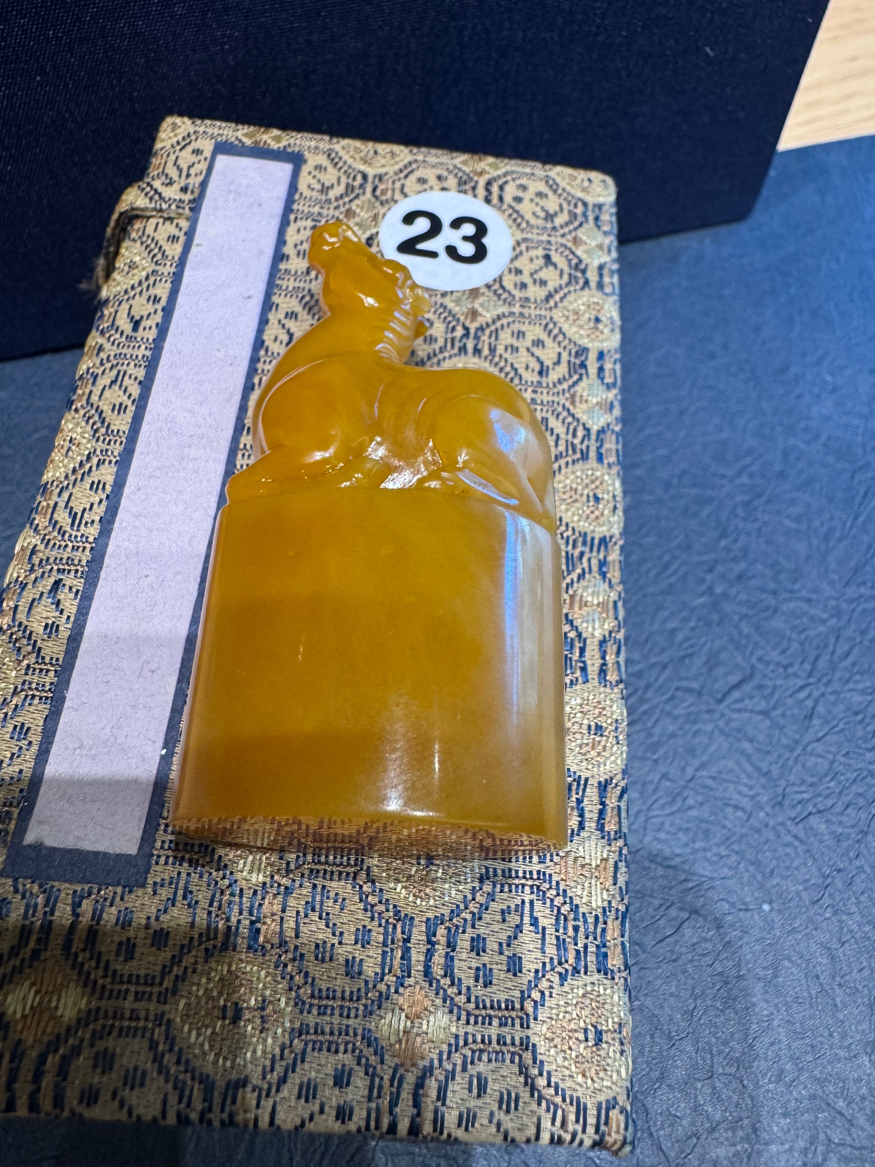 ラオス石田黄材23獅子鈕 | 篆刻 松尾碩甫商店