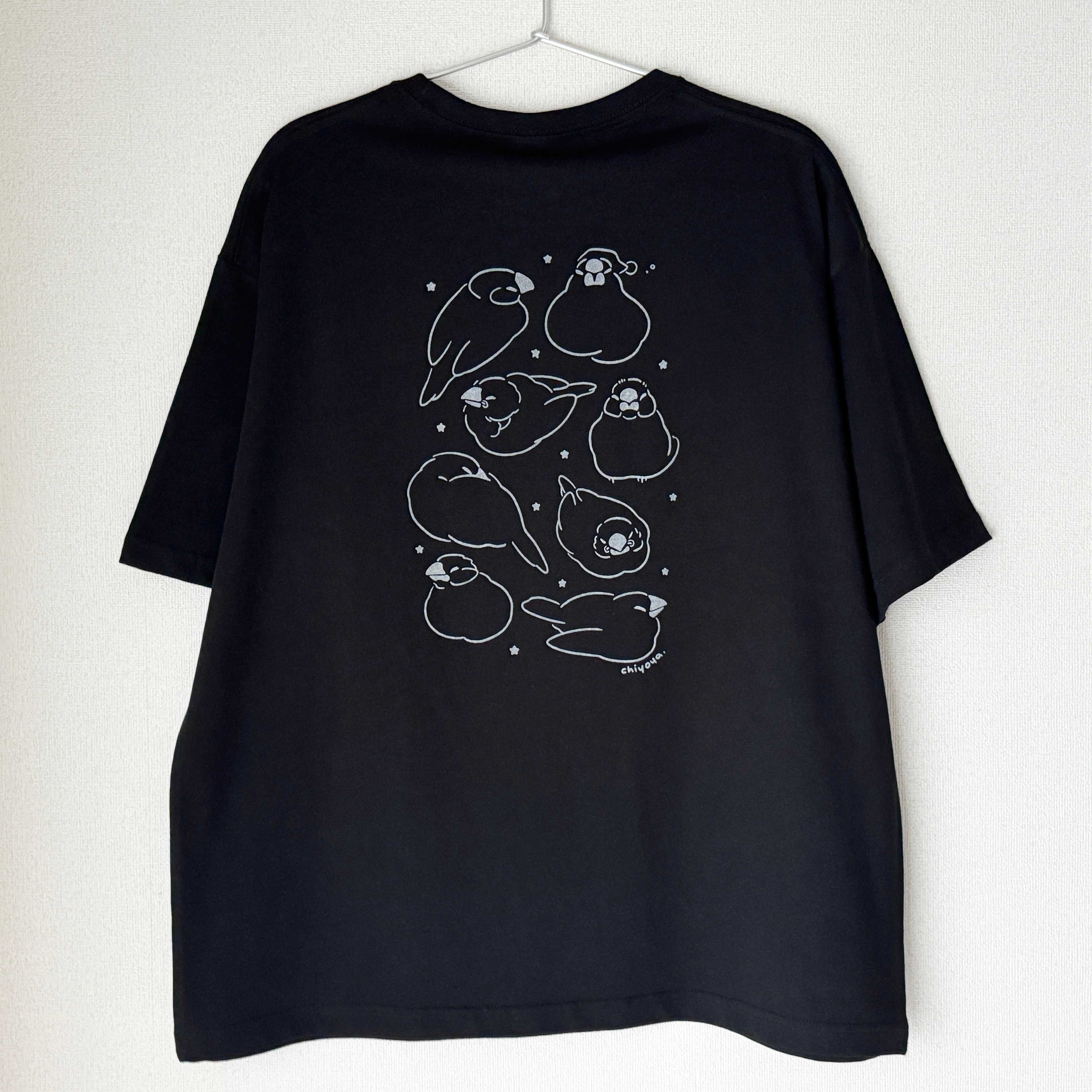 半袖ビッグTシャツ(おやすみ文鳥) | アトリエ チヨや