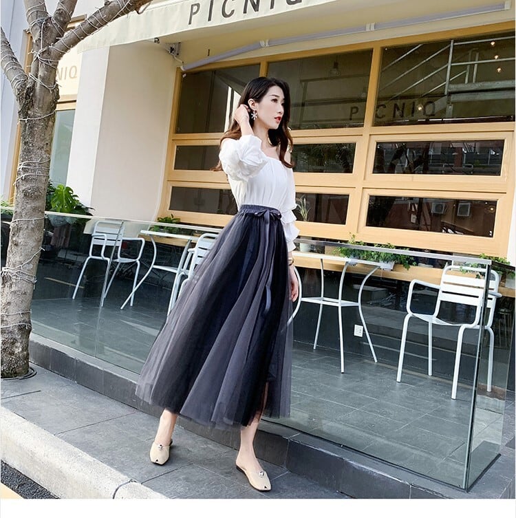 CELFORD❤︎セルフォード リボンパールチュールスカート