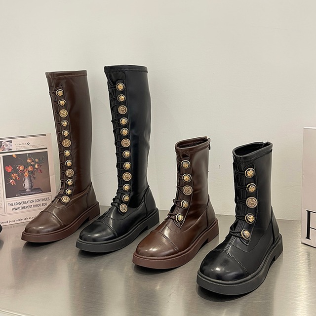 ブーツスタイルオータムショートスタンダードロング レトロ 靴 シューズ 秋物 部族の婦人靴53275832081