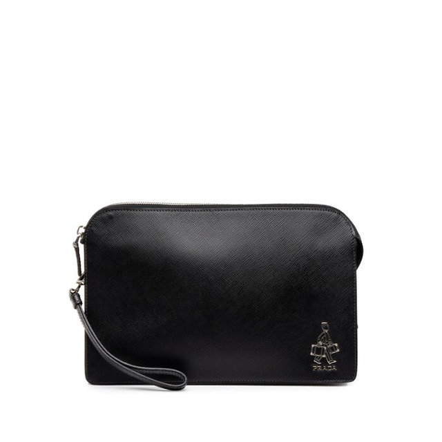 プラダ ベルボーイ ホテルマン クラッチバッグ セカンドバッグ ブラック サフィアーノレザー メンズ PRADA 中古